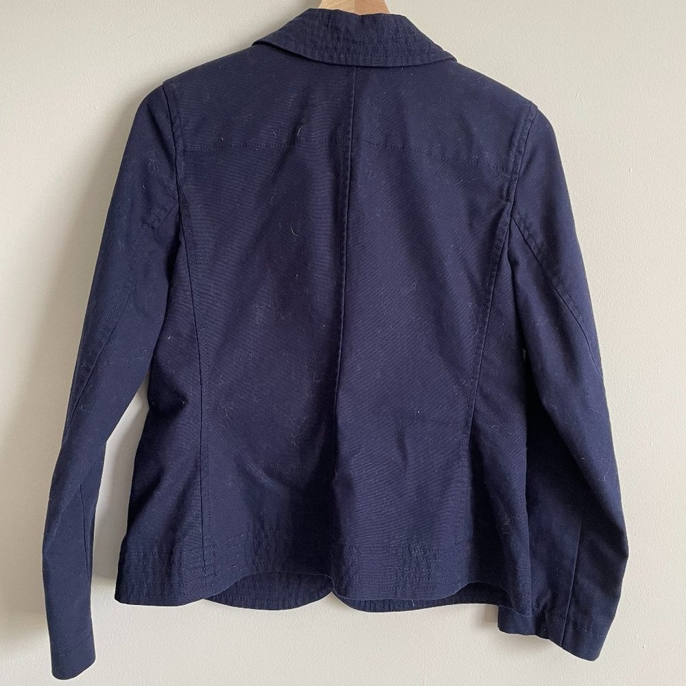 Talbots Button Down Navy Blazer Jacket Size 10p - image 2